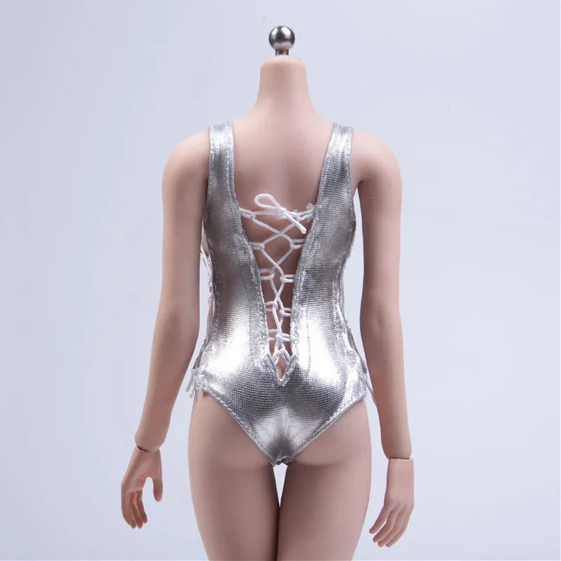 1/6 Scale Women Sexy Silver white Bikini Clothes Female Open back skirt Clothing Set For 12&quot Action Figure Body Doll Suit | Игрушки и