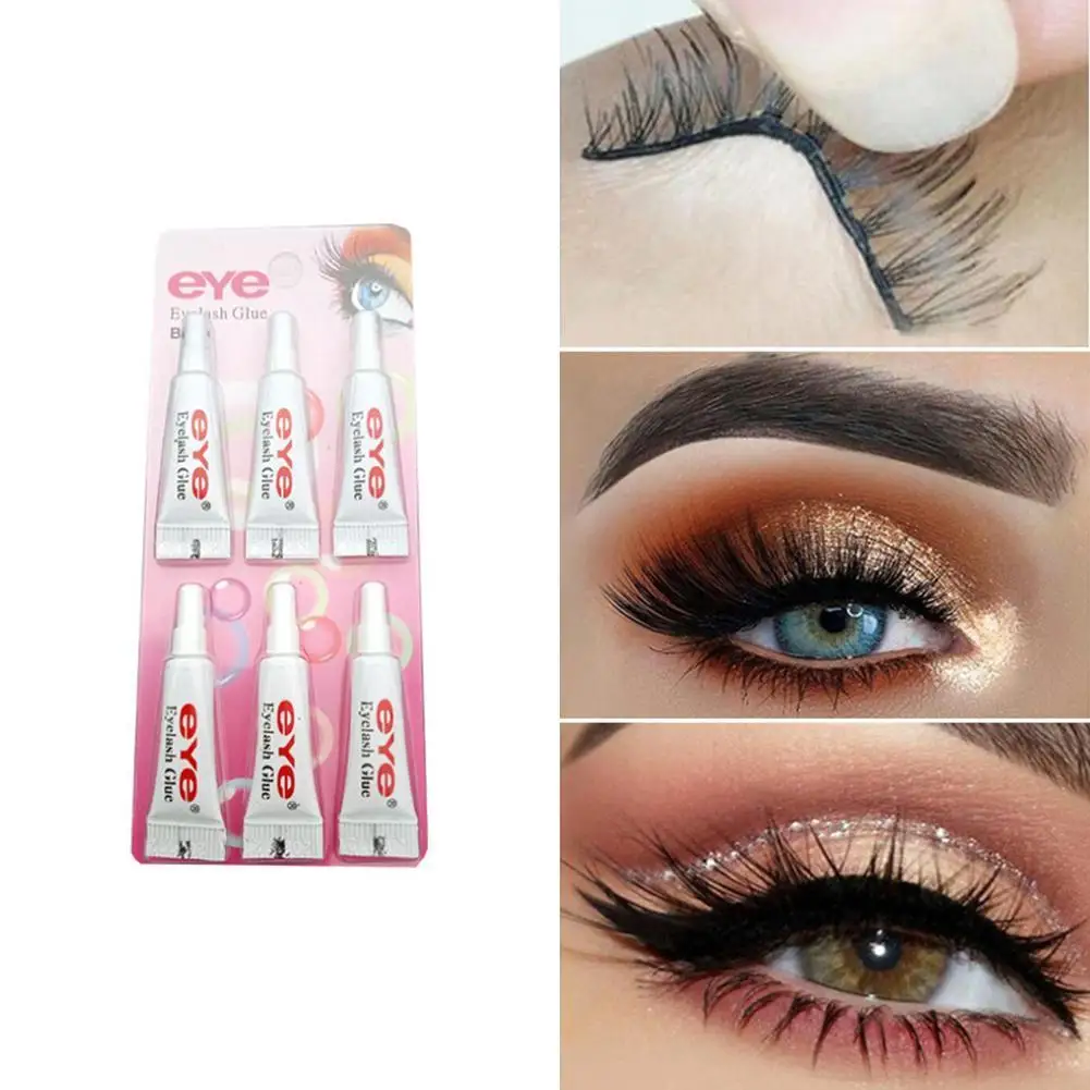 

Клей для накладных ресниц, водонепроницаемый, Темный-черные ресницы, 6 шт./компл.