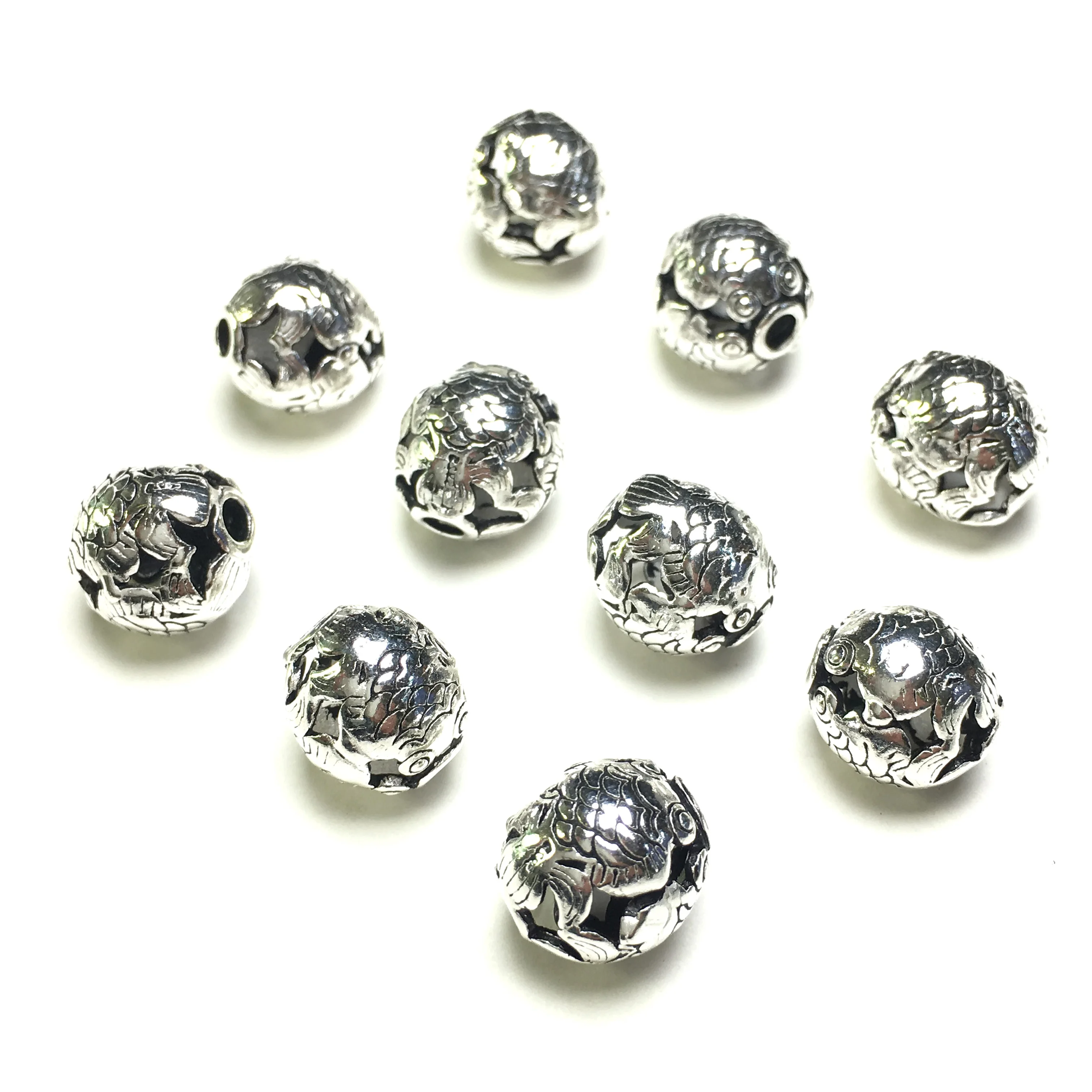 

12x14mm10pcs 925 Sterling Silver Oval Findings Loose Spacer Beads for Jewelry Making Charms DIY Bracelet Necklace Accessories