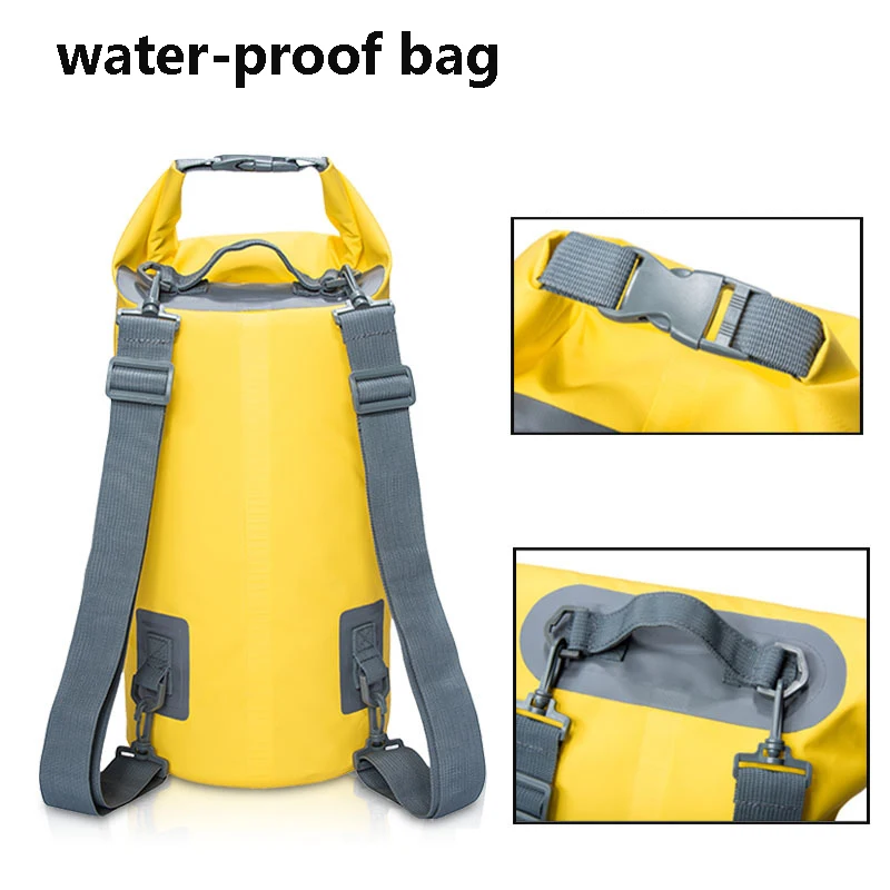 Waterproof bucket backpack beach storage bag handbag rafting bag outdoor PVC waterproof bag swimming rafting bag