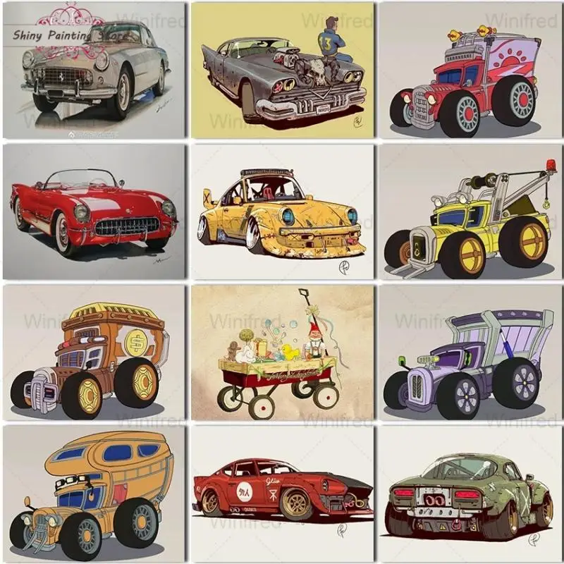 

Полноразмерная/круглая 5D алмазная живопись своими руками, автомобильная Алмазная вышивка, автомобильная мозаика, картина стразы, искусств...