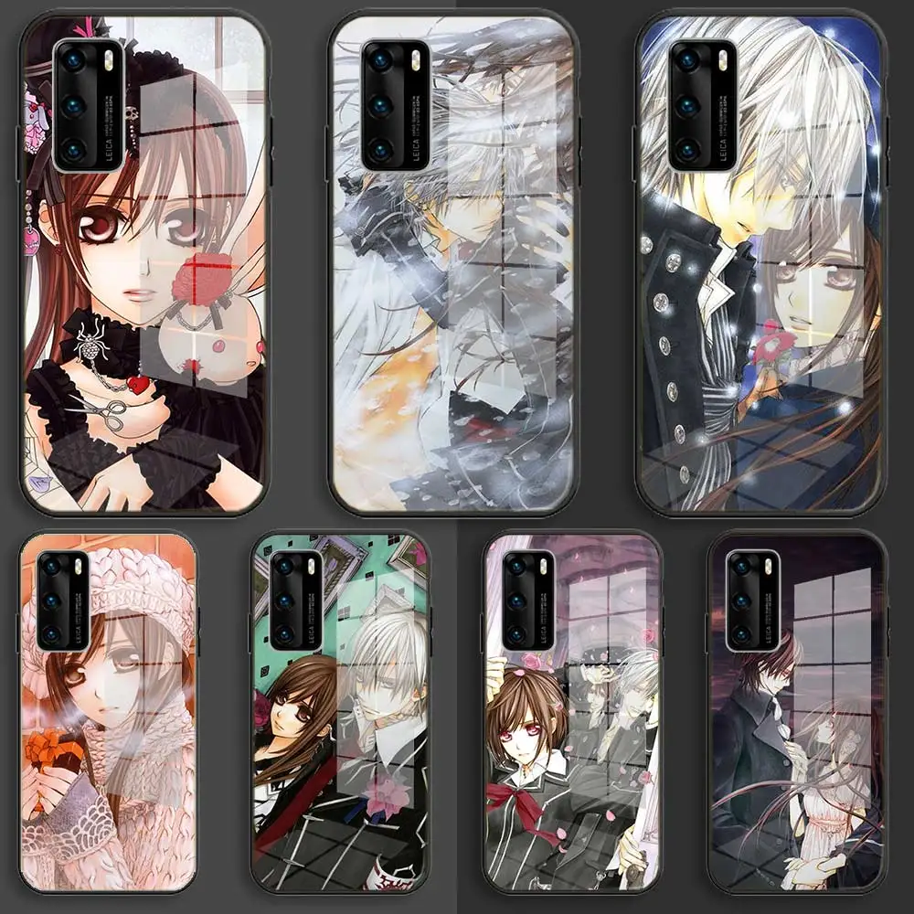 Soft Glass Case For Samsung S22 S21 S20 S11 S10 S9 S8 Plus lite 10e fe TPU Coque Balck Cover Japan vampire knight Anime