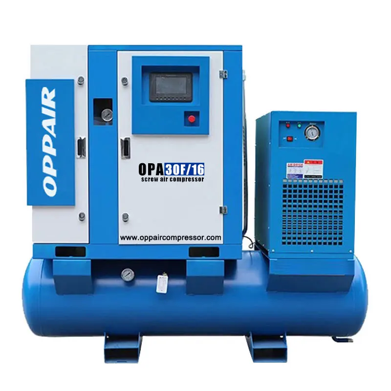 

OPPAIR Screw Compressor Air Screwair OPA-20F Permanent Magnetic Motor Pm Vsd Screw Compressor With Air Dryer Tank