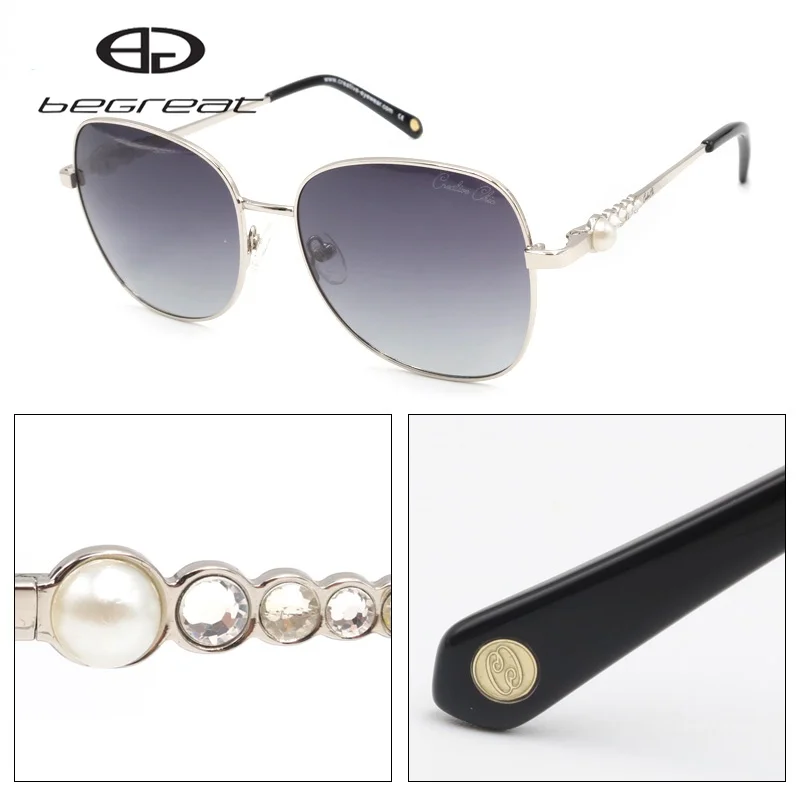 

BEGREAT очки солнечны Women Polarized Sunglasses Diamond Driving Retro Outdoor Glasses Brand Design De Oculos De Sol Feminino