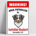 ПредуПредупреждение ительная зона, патрулированный австралийским пастушкой, ретро, винтажный жестяной знак, бар, паб, домашний металлический постер, настенный художественный плакат, 20*30 см