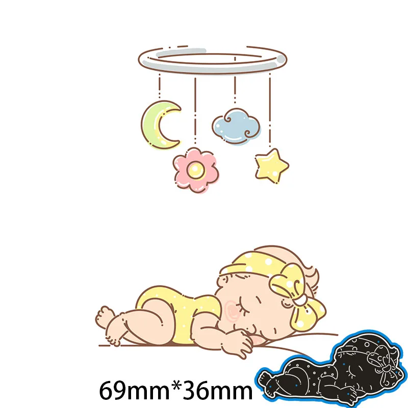 Набор вырубных штампов &quotСпящий ребенок новый Скрап Бумага шаблон тиснение&quot