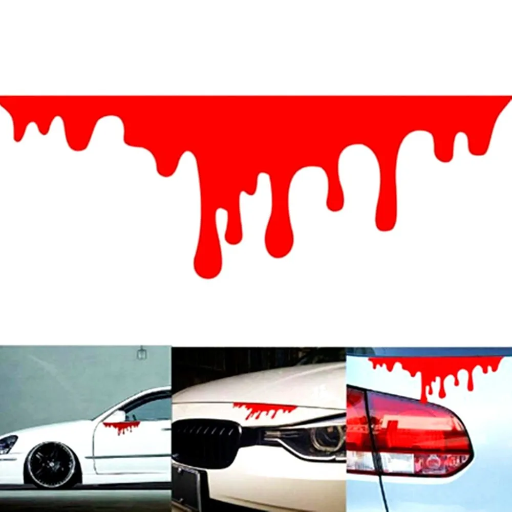 Автомобильная красная наклейка в виде крови светоотражающие автомобильные