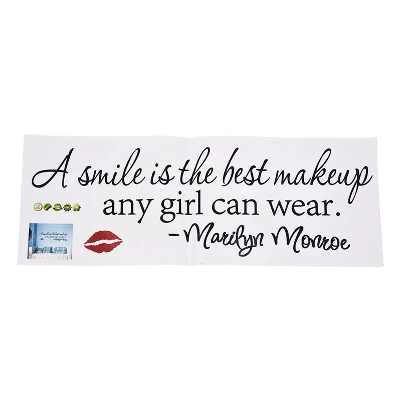 Смайлик лучший макияж Съемный стикер на стену Наклейка Искусство Сделай Сам