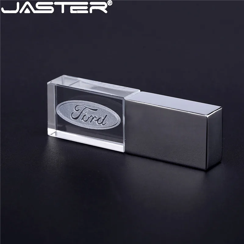 JASTER Ford crystal + металлический USB флеш накопитель Флешка 4 ГБ 8 16 32 64 Гб 128 Внешняя карта