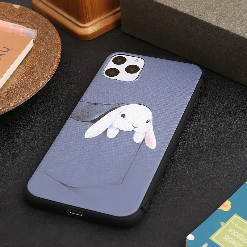 

Rabbit Soft Back Cover for IPhone 11 Pro Max Case Coque Butterfly Shell Cute Cat TPU Phone Case for IPhone 11 Pro Max