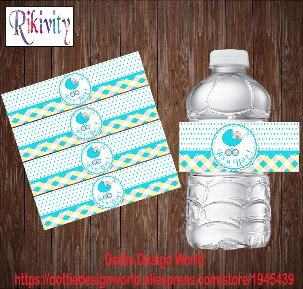 20 шт. персонализированные детские бутылочки для душа мальчиков этикетки вина