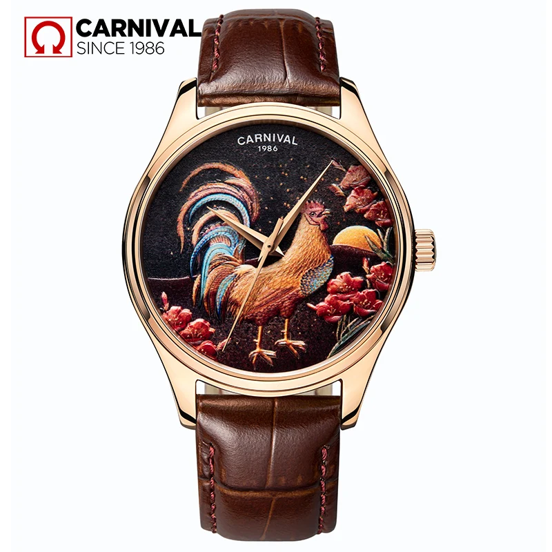 Механические часы CARNIVAL 2020 мужские Роскошные водонепроницаемые модные с 3D