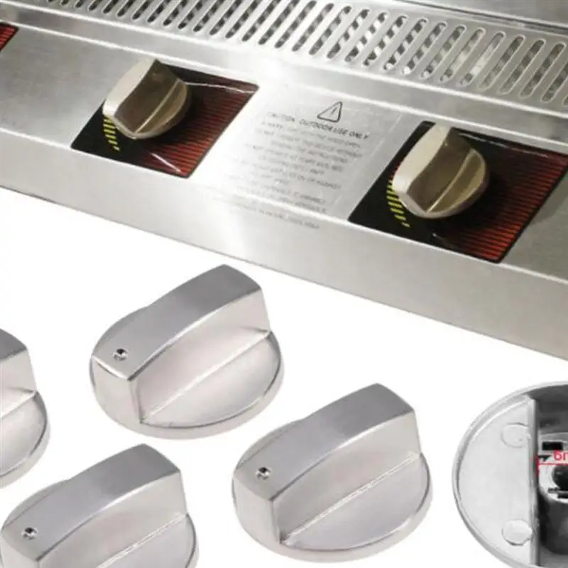 4pcs Practical Stove Ignition Switch Button Gas Knob Metal On-Off | Дом и сад