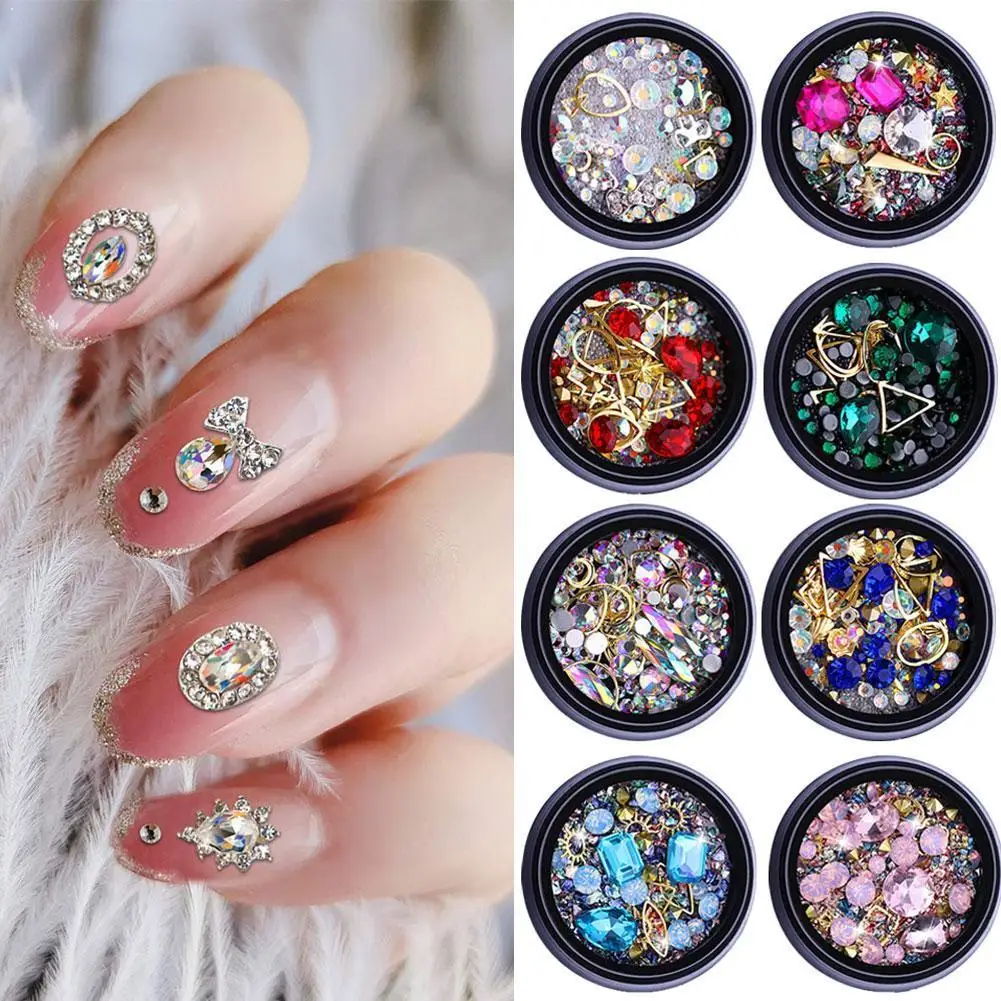 

3D Nail Art Gemengde Decoratie Nail Art Jewelry Beads Art Nail Patch Gel Polish Alloy Hollow Nail Mixed Nail Metal Decorati J0V5