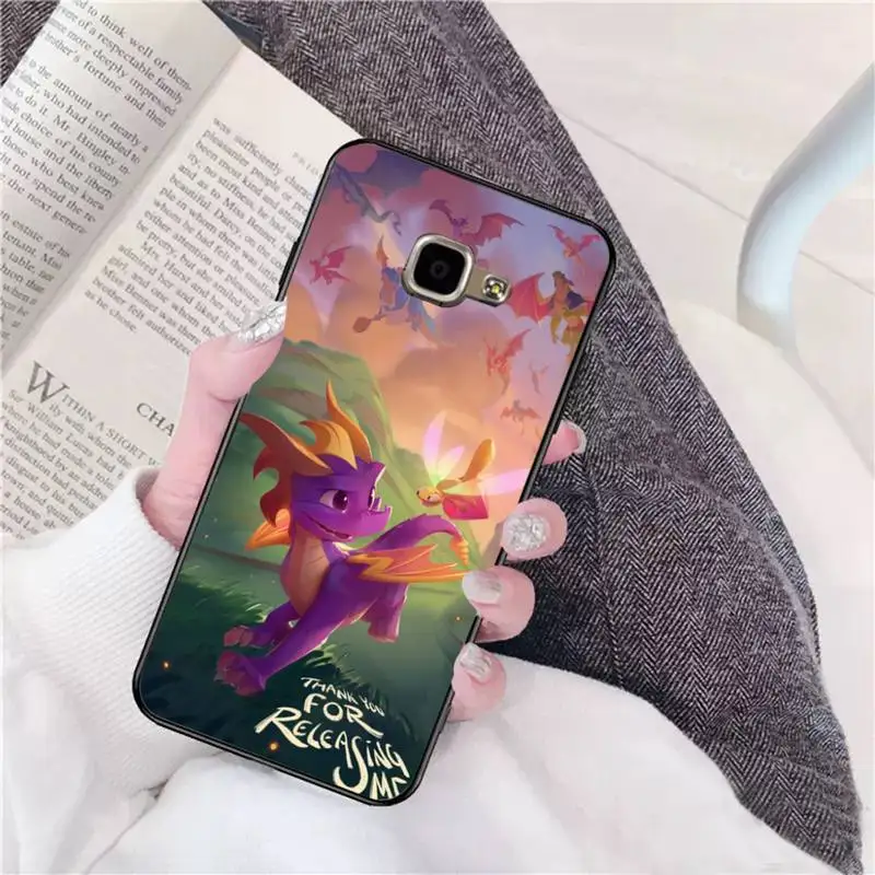 

0 Spyro Black Soft Phone Case For Samsung A 9 10 20 30 40 M20 S 30 31 J5(2015) J5prime 6 7 Plus