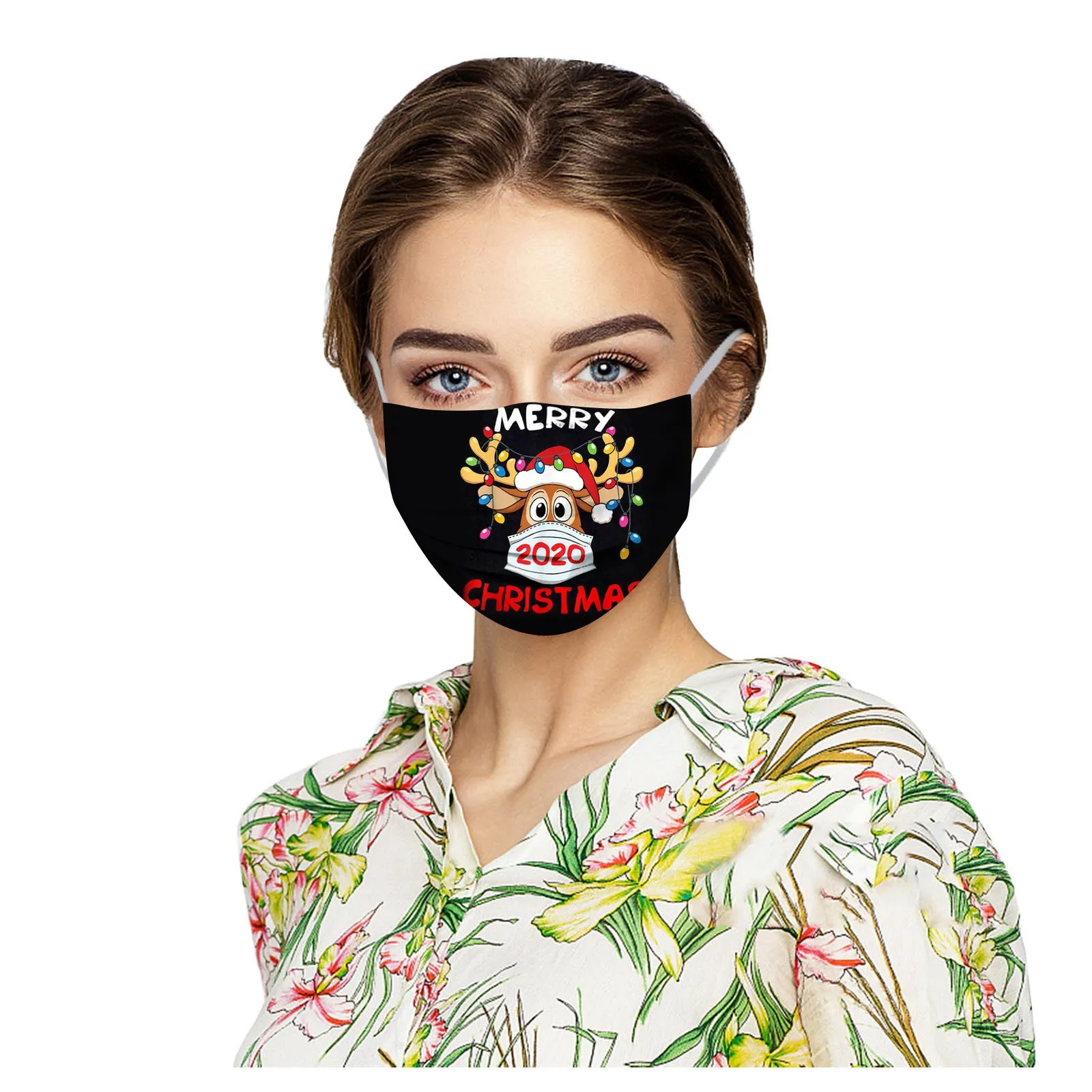 

Christmas Print Masks for Protection Face Mask Disposable Earloop Mask Breathable Face Mask Fashion Mascarillas