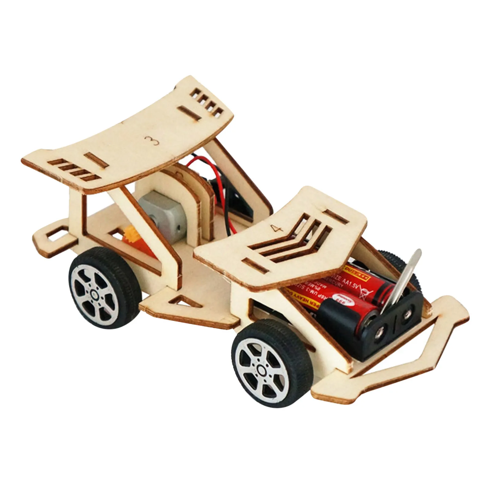 

Креативная деревянная электрическая гоночная модель «сделай сам», деревянная детская игрушка для физических научных экспериментов, сборн...