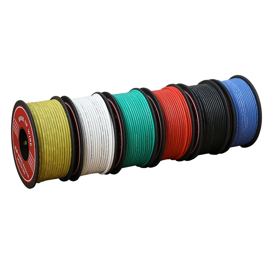 

20m / Pieces Electrical Wire UL1007 18AWG PVC Insulator Tinned Copper Stranded electronic Wire 300V Hook-up eletric Wire