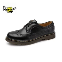 dr martens women carved brogues casual doc martin shoes genuine leather girls lady leisure footwear flats office platform shoes