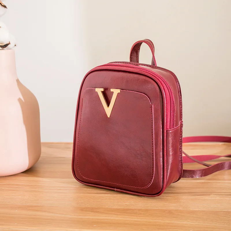 

2021 New Women Fashion Versatile Causal Mini Pu Leather Backpack Girls Summer Outdoor Shopping Mobile Phone Small Handbag