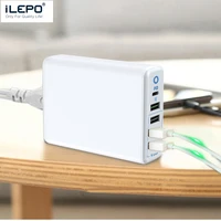 ilepo 60w powerport 5 port usb c type c qc3 0 20w pd usb fast charger for iphone 12 x xs 8 xiaomi phone travel charger