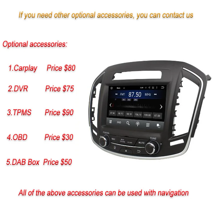 Автомобильный мультимедийный плеер YESSUN 4 Гб ОЗУ для Opel Insignia 2014 ~ 2015 с GPS-навигацией