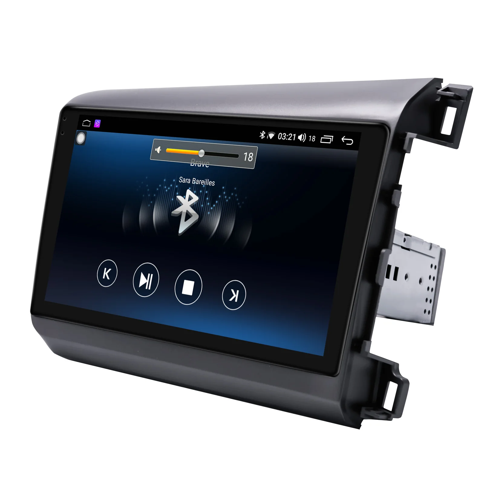 저렴한 라디오 1 딘 오디오 자동차 헤드 유닛 중앙 멀티미디어 플레이어 무선 카플레이 혼다 시빅 2012-2015 9 인치 IPS 스크린