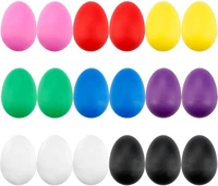 18pcs plastic egg shakers percussion musical egg maracas easter eggs with 8 different colors