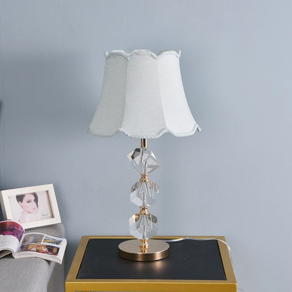 Настольная лампа K9 с кристаллами камня для спальни в гостиной прикроватная