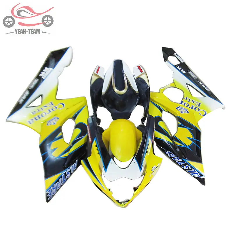 Настраиваемые обтекатели под давлением для Suzuki GSX R1000 K5 2005 2006 желтая корона
