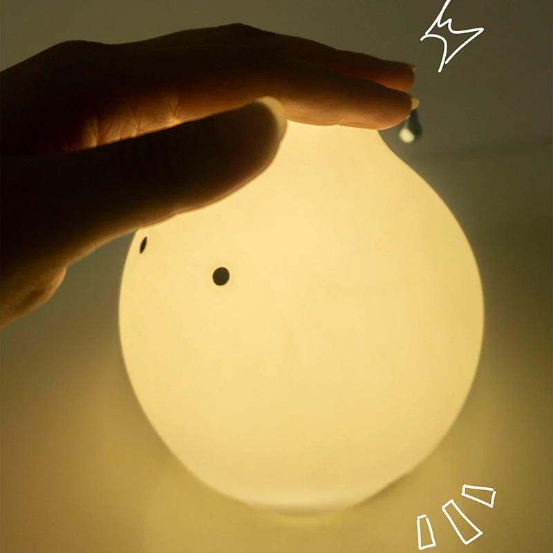 Ночной светильник ПЭТ Силиконовый с спальный ночной Светильник USB Портативный