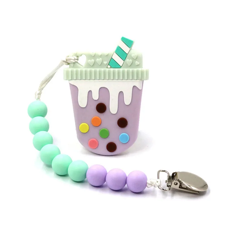 1 шт. детский силиконовый Прорезыватель для зубов молочный чай силиконовые