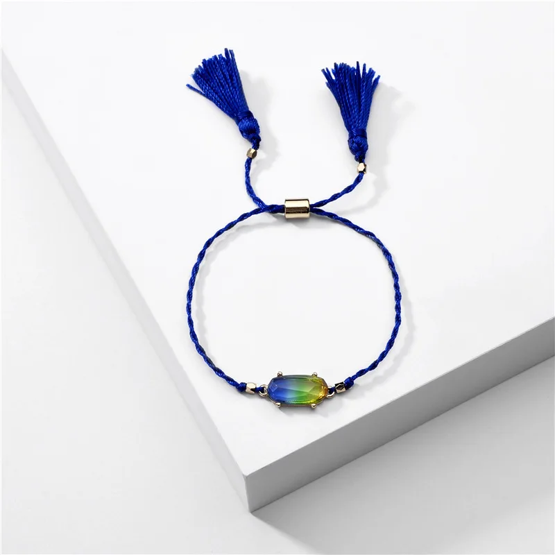 2020 New Hottest Simple summer clear color resin drawstring adjustable braided bracelet for women | Украшения и аксессуары