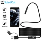 MicroUSB Type-C Windows Камера-Эндоскоп 7 мм мини-объектив 3 в 1 1 123, 55 м гибкий кабель Змея бороскоп трубка змея осмотр