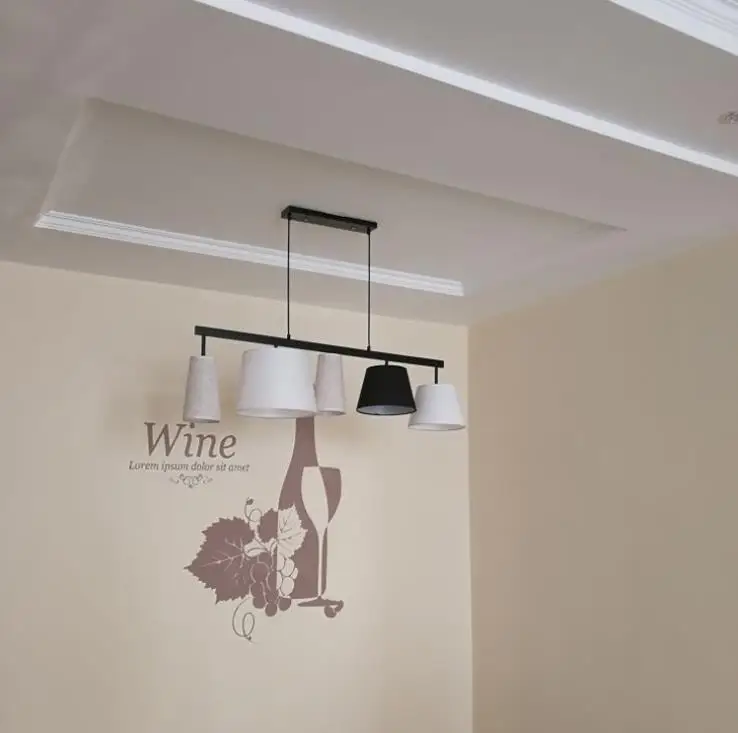 Современные элегантные тканевые подвесные светильники Lampadario абажуры барные