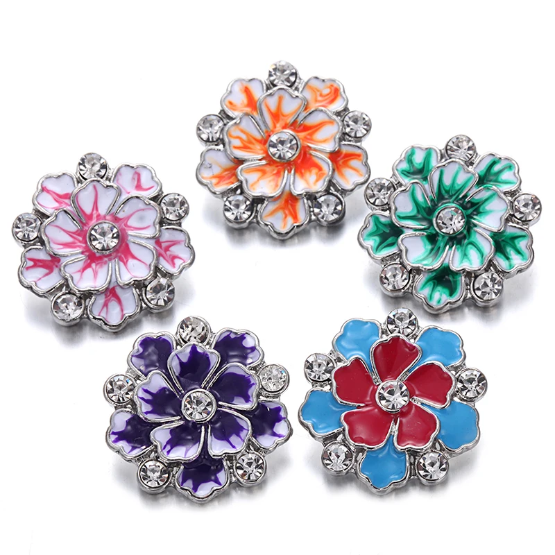 10 шт./лот новинка 18 мм ювелирное изделие разноцветные стразы цветок