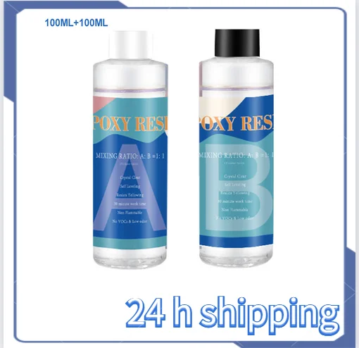 

200ml Epoxy Resin Kit Crystal Clear Hardener Kit Easy Mix DIY Supplies For Art Casting Resin Jewelry Projects