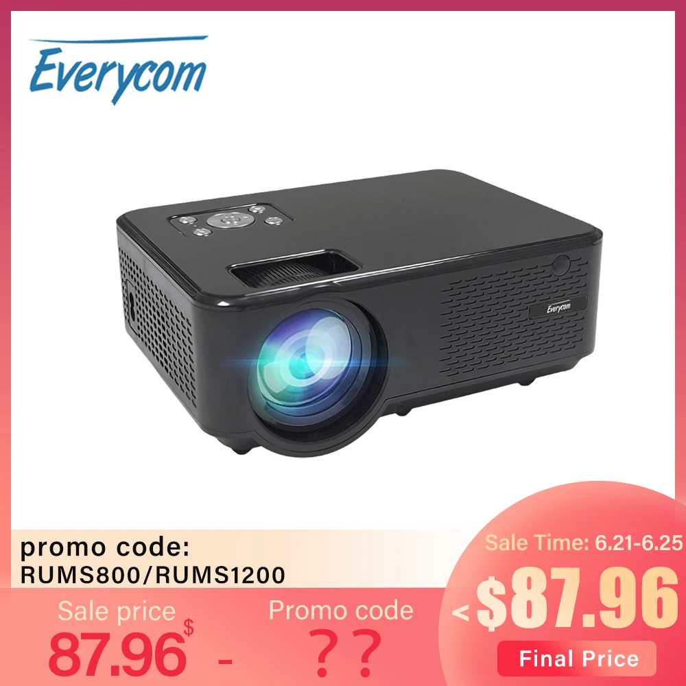 Everycom M8 светодиодный видео мини проектор HD 720P Портативный вариант Android Wi Fi