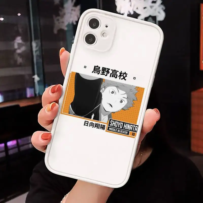 

volleyball boy Haikyuu!! Anime Phone Cases Matte transparent For White iPhone 12 Mini 11 Pro XR XS Max 7 8 Plus X Back Cover