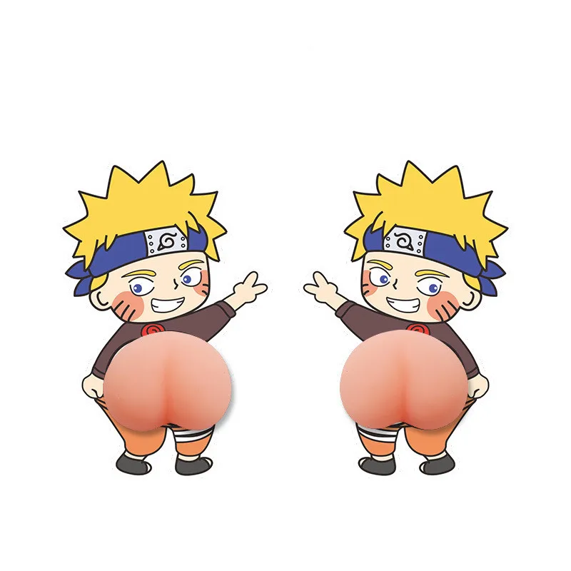 Аниме Наруто удзумаки Зоро Один Кусок Луффи силиконовые ягодицы бампер наклейка
