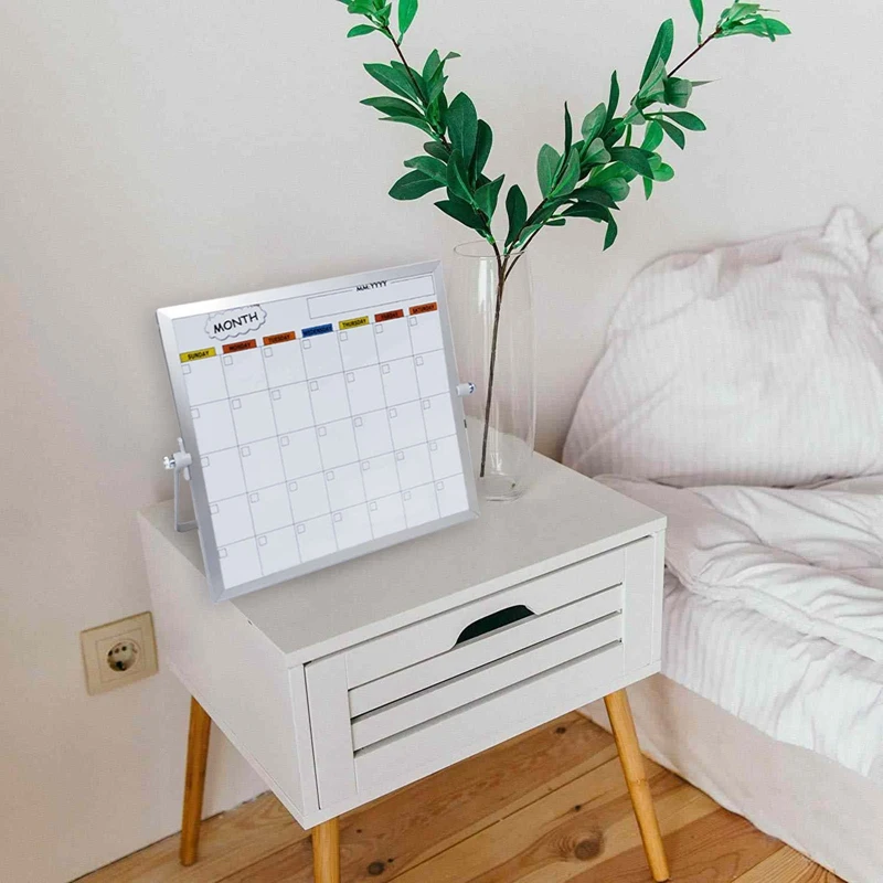 

Aluminum Alloy 25 *25CM Magnetic Whiteboard Writing Board Double Side With Pen Erase Magnets Buttons Office School Supplies