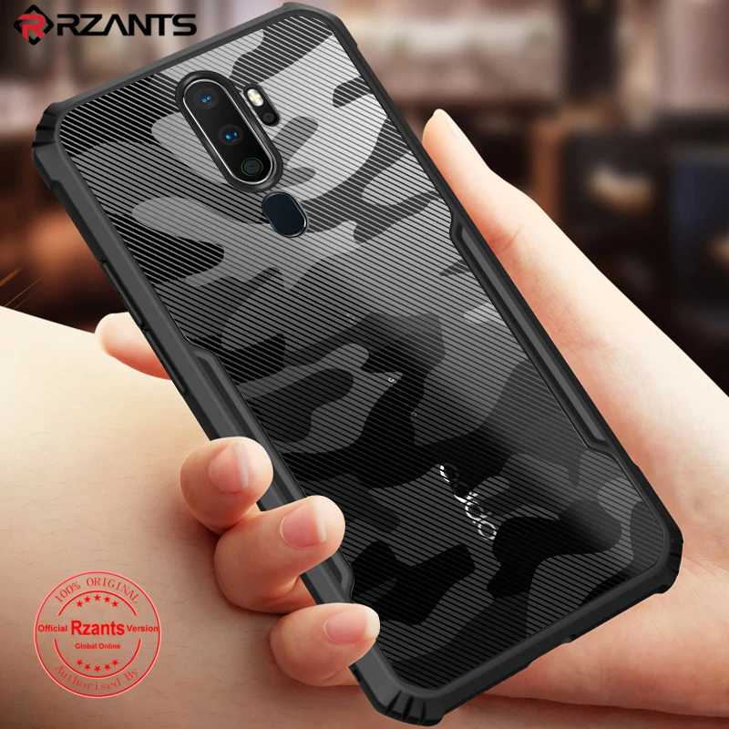 

Rzants For OPPO A9 2020 A5 2020 Case Hard [Camouflage Beetle] Shockproof Slim Crystal Clear Cover funda Casing