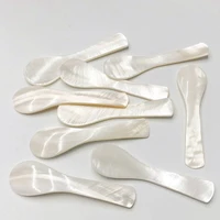 10pcs new natural conch shell spoon 72mm condiment spoon coffee caviar dessert spoons small spoons for cosmetic cream