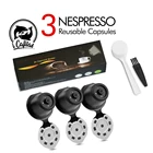 Crema многоразовые кофейные капсульные фильтры для Nespresso фильтр Pod с сеткой из нержавеющей стали многоразовый кухонный эспрессо Кофейная чашка