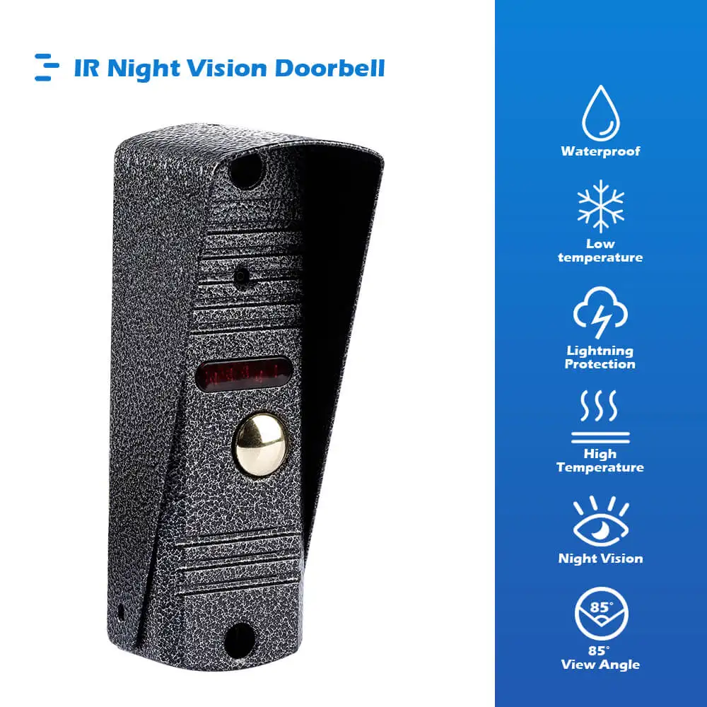 Видео дверной звонок видеодомофон для квартиры 7 дюймов проводной монитор