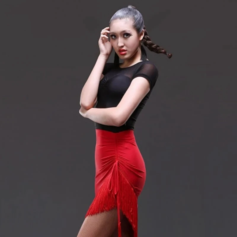 Бахрома Латинская Сальса Танго Румба ча бальное платье с широкой юбкой для