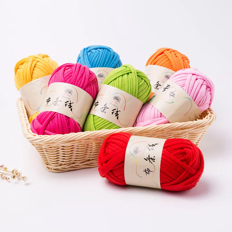 

100g Thick Cloth Fabric Strip Yarn Blanket Yarn Hand Knitting Crochet Thread DIY Cushion Blanket Carpet for Handbag