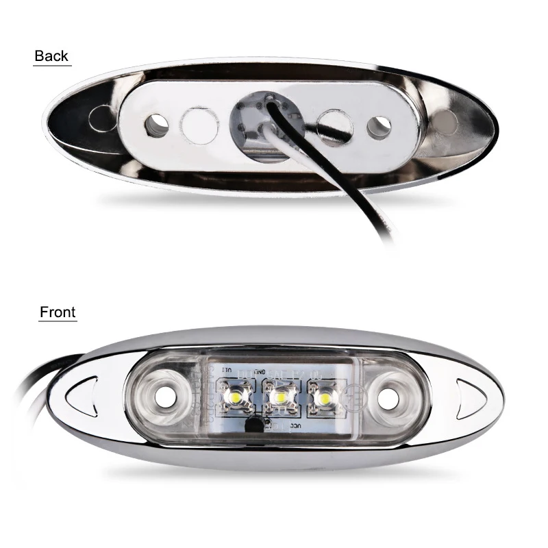 

4PCS 12V LED 24V LED Side Marker Lights Parking lights Auto Lorry Yellow Trailer Light toy Truck Accessories