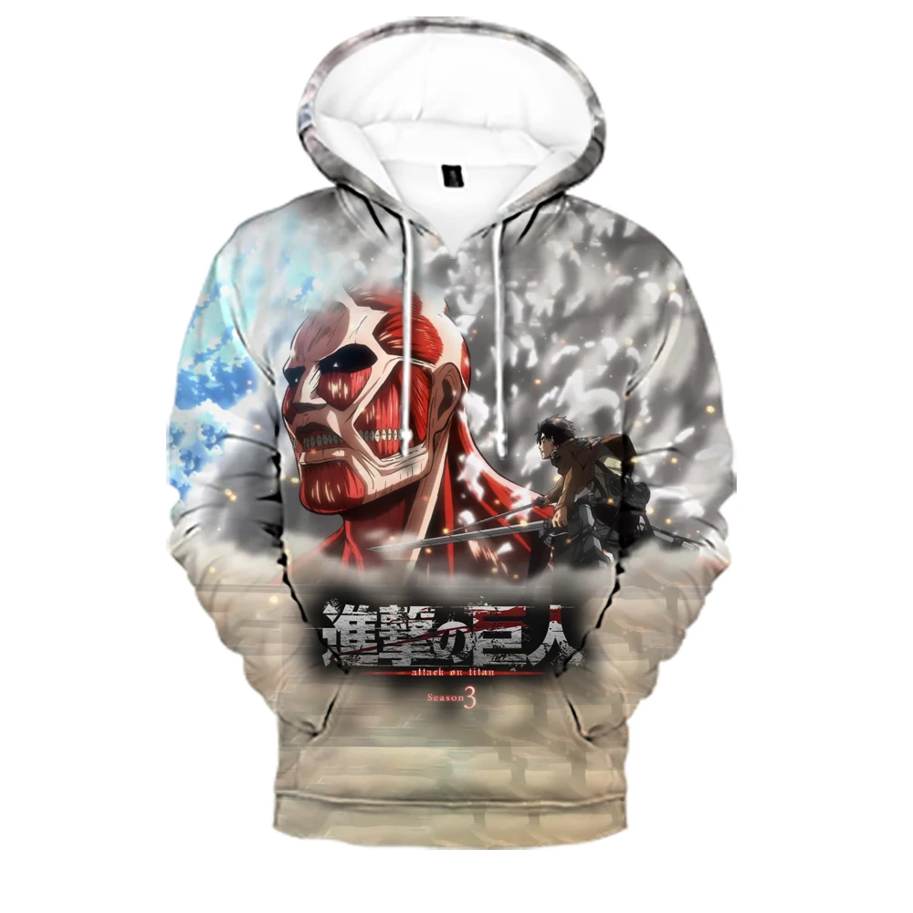 

Hot Sale Anime Attack on Titans 3D Hoodies Sweatshirts Men Women Fashion Spring Autumn Pullovers Cartoon Attack on Titans Tops