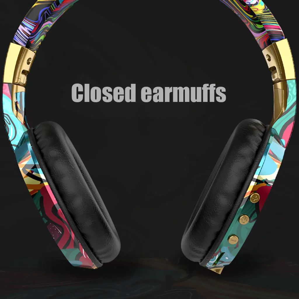 Новые спортивные наушники граффити с шумоподавлением гарнитура Bluetooth 5 0